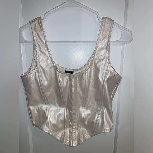 Gorgeous Faux Leather Corset top corset - pre owned - Picture 1 of 10